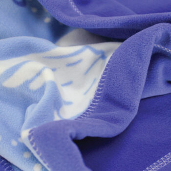 ขายส่งผ้าห่มฟลีซซุปเปอร์ไมโคร ผ้าห่มประกบ สีฟ้าประกบม่วงเข้ม