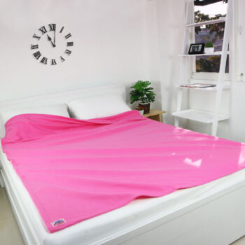 ผ้าห่มฟลีซ ผ้าห่มนาโน5ฟุต สีชมพู