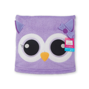 ขายส่ง ตุ๊กตาผ้าห่ม ลายนกฮูกสีม่วง