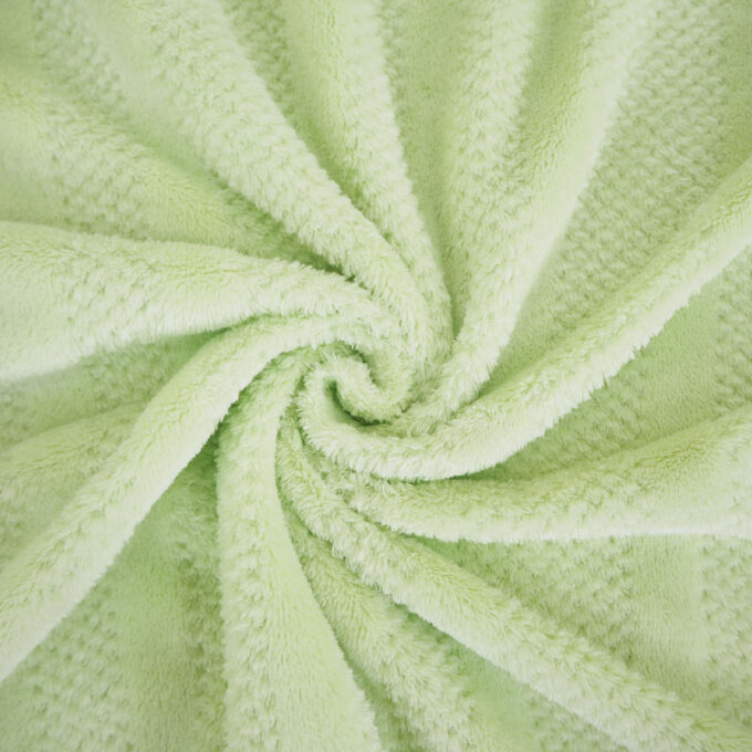 ผ้าห่มเจ๊คการ์ดลายสับปะรด ผ้าห่มนาโน สีเขียว