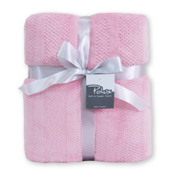 ผ้าห่มเจ๊คการ์ดลายสับปะรด ผ้าห่มนาโน สีชมพู