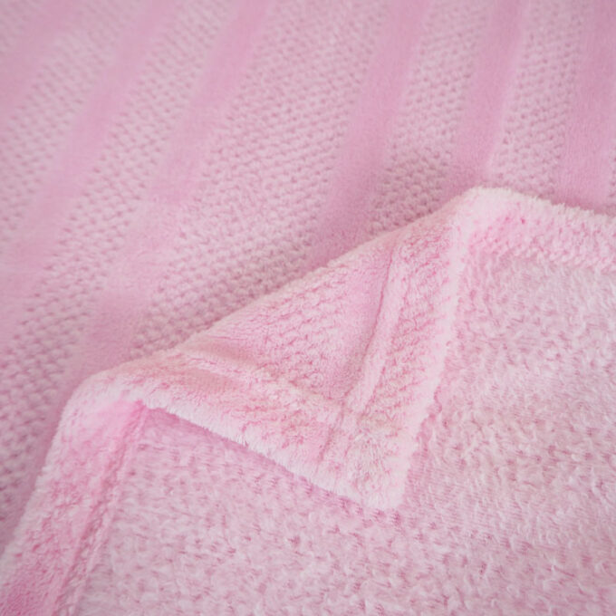 ผ้าห่มเจ๊คการ์ดลายสับปะรด ผ้าห่มนาโน สีชมพู