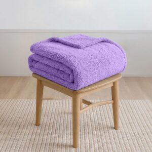 ผ้าห่มขนแกะ 5ฟุต สีม่วง Sherpa Blanket ผ้าห่มขนแกะ 5ฟุต สีม่วง Sherpa Blanket