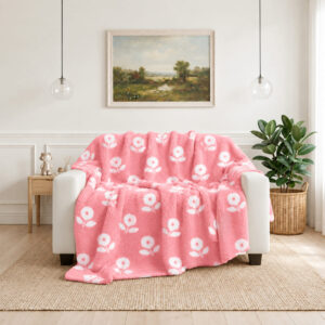 ผ้าห่มแจ๊คการ์ด 5ฟุต สีชมพู Jacquard Blanket