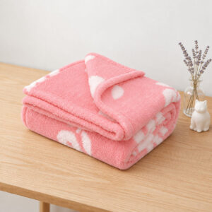 ผ้าห่มแจ๊คการ์ด 5ฟุต สีชมพู Jacquard Blanket