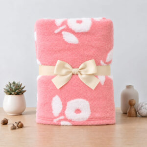 ผ้าห่มแจ๊คการ์ด 5ฟุต สีชมพู Jacquard Blanket