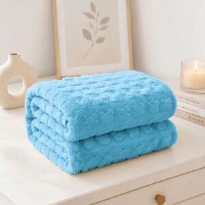 ผ้าห่มแจ๊คการ์ด สีฟ้าท้องฟ้า Jacquard Blanket ผ้าห่มแจ๊คการ์ด สีฟ้าท้องฟ้า Jacquard Blanket