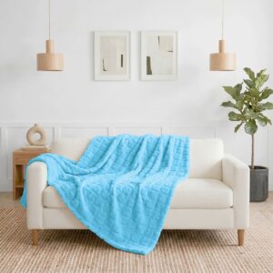ผ้าห่มแจ๊คการ์ด สีฟ้าท้องฟ้า Jacquard Blanket ผ้าห่มแจ๊คการ์ด สีฟ้าท้องฟ้า Jacquard Blanket