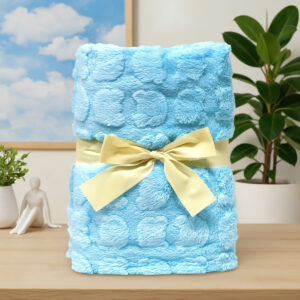 ผ้าห่มแจ๊คการ์ด สีฟ้าท้องฟ้า Jacquard Blanket ผ้าห่มแจ๊คการ์ด สีฟ้าท้องฟ้า Jacquard Blanket