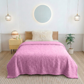 ผ้าห่มขนแกะ 6ฟุต สีชมพู Sherpa Blanket