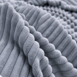 ผ้าห่มลูกฟูก 5 ฟุต สีเทา Corduroy Blanket ผ้าห่มลูกฟูก 5 ฟุต สีเทา Corduroy Blanket